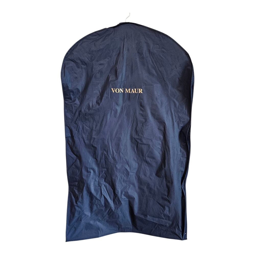 VON MAUR Men's Garment Bag Blue 38" Suit Cover Nylon Carrier Travel Zip Closure